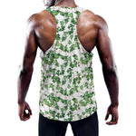 Watercolor Ivy Leaf Pattern Print Training Tank Top