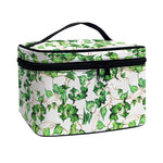 Watercolor Ivy Leaf Pattern Print Travel Makeup Bag
