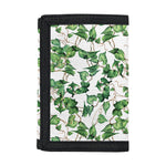 Watercolor Ivy Leaf Pattern Print Trifold Wallet