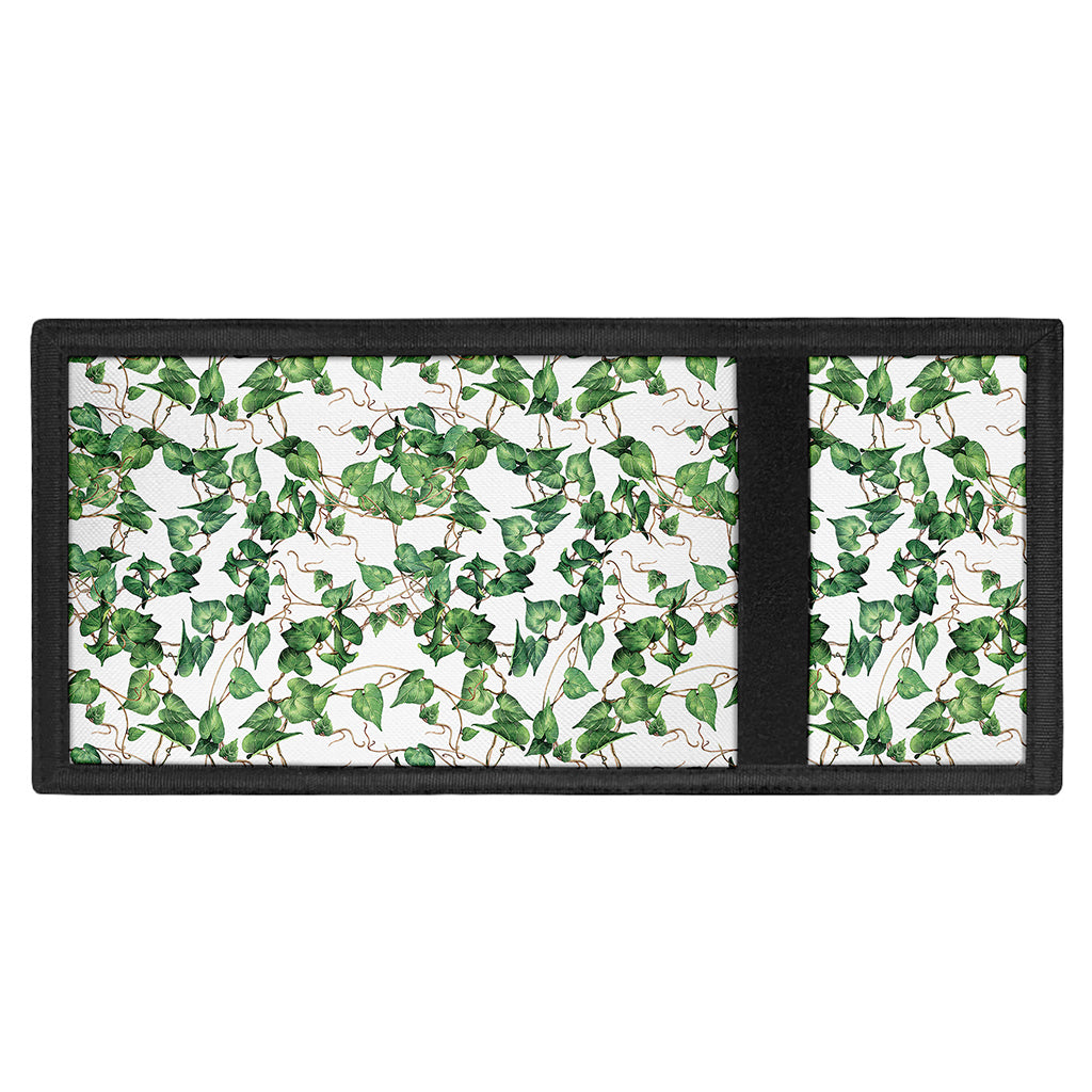 Watercolor Ivy Leaf Pattern Print Trifold Wallet