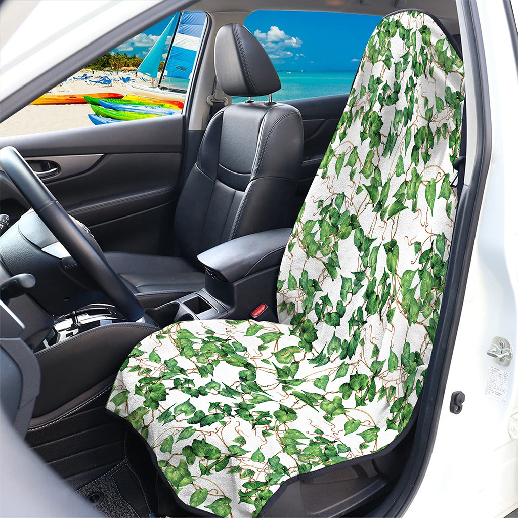 Watercolor Ivy Leaf Pattern Print Waterproof Car Seat Cover