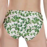 Watercolor Ivy Leaf Pattern Print Women's Panties