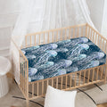 Watercolor Jellyfish Pattern Print Baby Crib Sheet