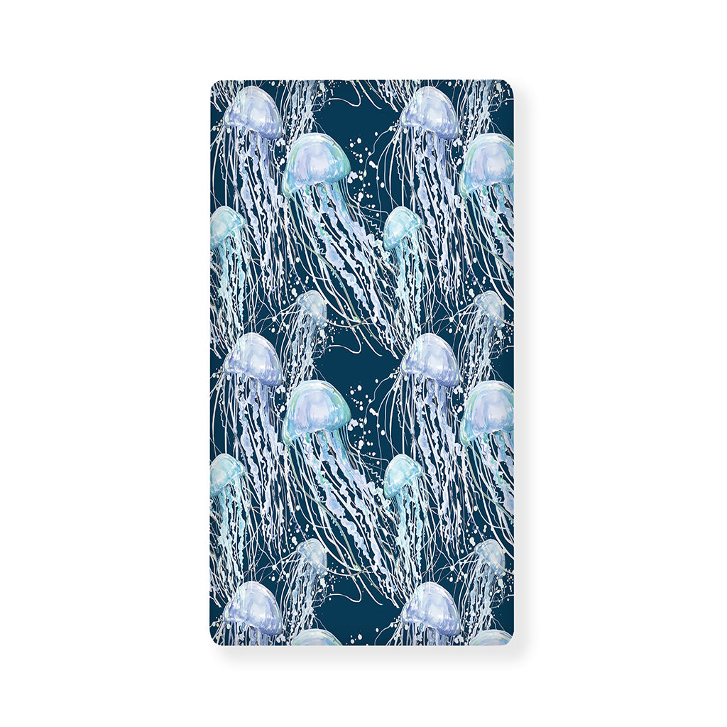 Watercolor Jellyfish Pattern Print Baby Crib Sheet
