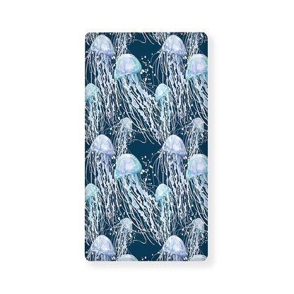 Watercolor Jellyfish Pattern Print Baby Crib Sheet
