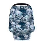 Watercolor Jellyfish Pattern Print Baby Seat Cover