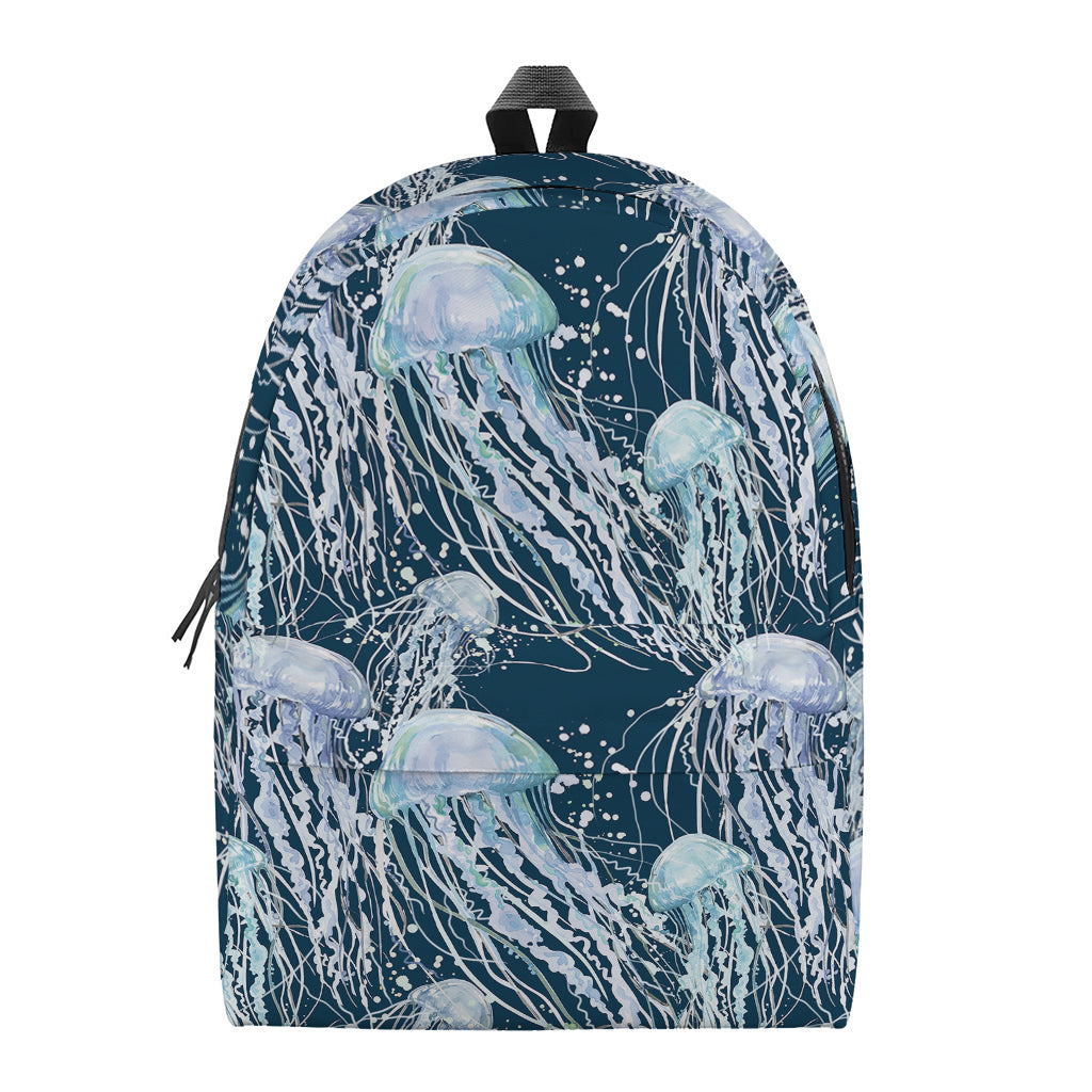 Watercolor Jellyfish Pattern Print Backpack