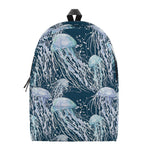 Watercolor Jellyfish Pattern Print Backpack