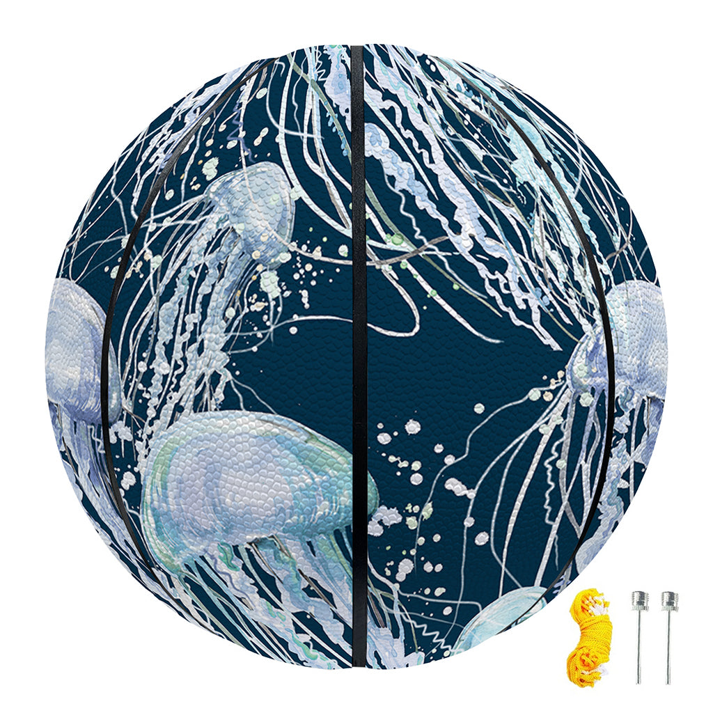 Watercolor Jellyfish Pattern Print Basketball