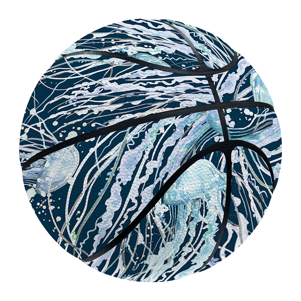 Watercolor Jellyfish Pattern Print Basketball
