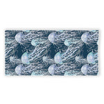 Watercolor Jellyfish Pattern Print Beach Towel