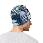 Watercolor Jellyfish Pattern Print Beanie