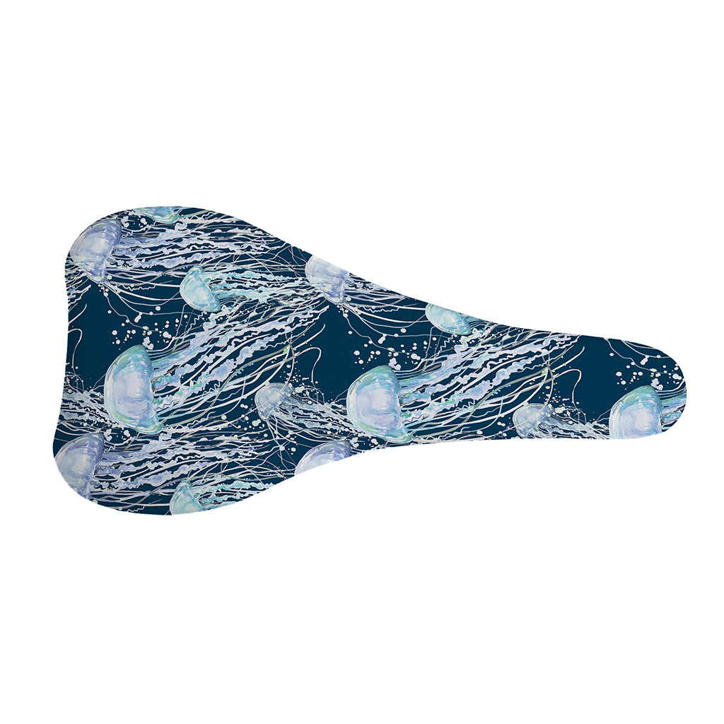 Watercolor Jellyfish Pattern Print Bicycle Seat Cover