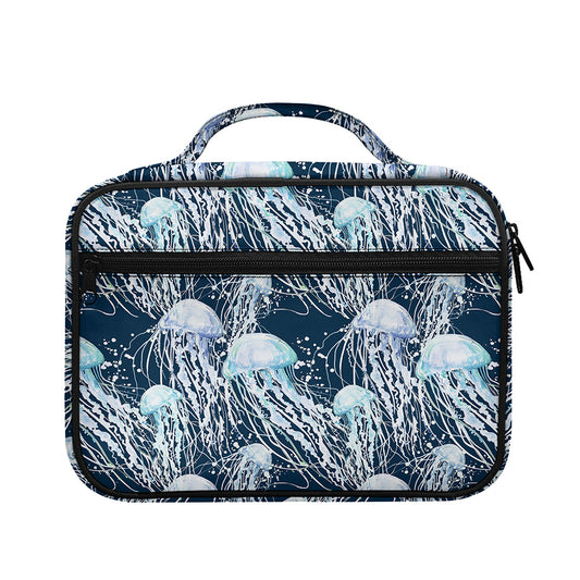 Watercolor Jellyfish Pattern Print Briefcase Bible Bag