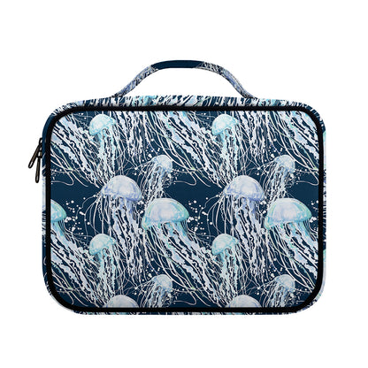 Watercolor Jellyfish Pattern Print Briefcase Bible Bag