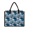 Watercolor Jellyfish Pattern Print Canvas Tote Bag
