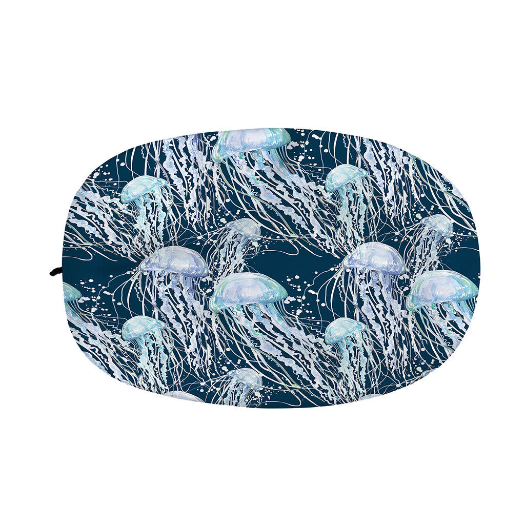 Watercolor Jellyfish Pattern Print Car Side Mirror Covers
