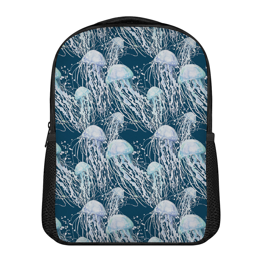Watercolor Jellyfish Pattern Print Casual Backpack