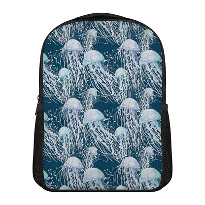 Watercolor Jellyfish Pattern Print Casual Backpack