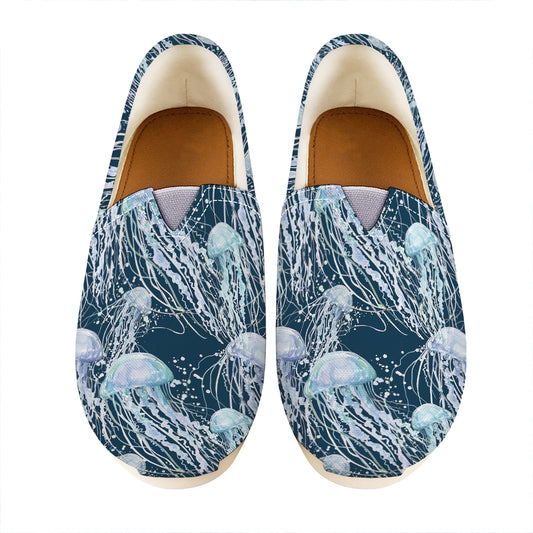Watercolor Jellyfish Pattern Print Casual Shoes