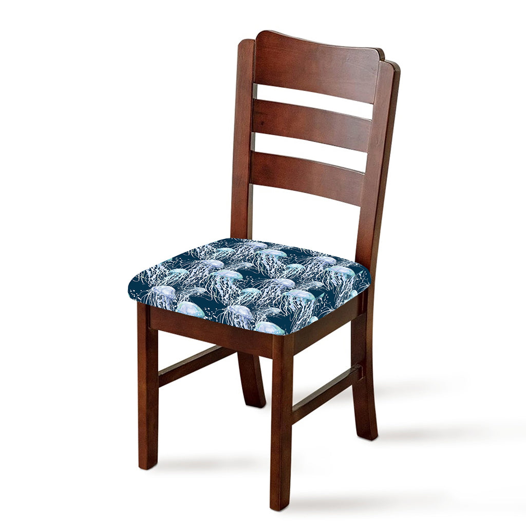 Watercolor Jellyfish Pattern Print Chair Cushion Cover
