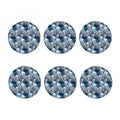 Watercolor Jellyfish Pattern Print Coaster Set