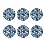 Watercolor Jellyfish Pattern Print Coaster Set