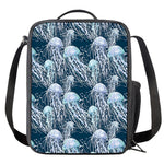 Watercolor Jellyfish Pattern Print Crossbody Lunch Bag