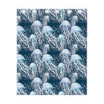 Watercolor Jellyfish Pattern Print Curtain