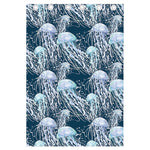 Watercolor Jellyfish Pattern Print Curtain