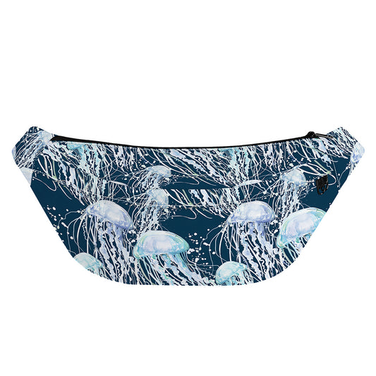 Watercolor Jellyfish Pattern Print Fanny Pack