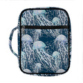 Watercolor Jellyfish Pattern Print Front Pocket Bible Bag