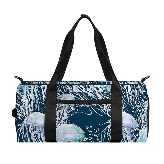 Watercolor Jellyfish Pattern Print Gym Bag