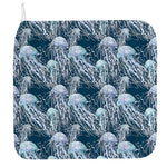 Watercolor Jellyfish Pattern Print Hand Towel