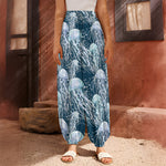 Watercolor Jellyfish Pattern Print Harem Pants