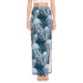 Watercolor Jellyfish Pattern Print High Slit Maxi Skirt