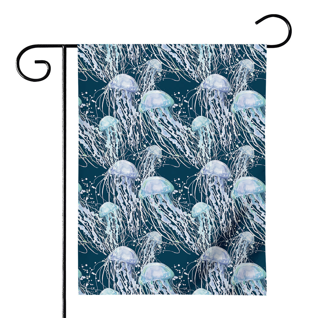 Watercolor Jellyfish Pattern Print House Flag
