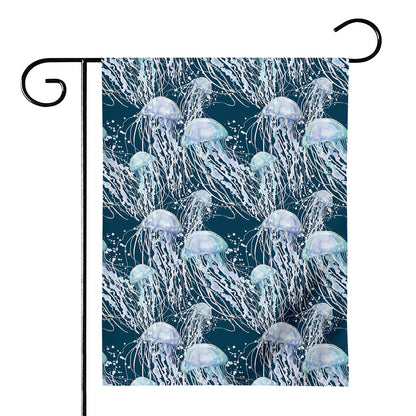 Watercolor Jellyfish Pattern Print House Flag