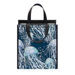 Watercolor Jellyfish Pattern Print Insulated Lunch Tote