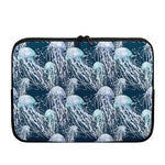 Watercolor Jellyfish Pattern Print Laptop Sleeve