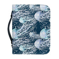 Watercolor Jellyfish Pattern Print Leather Bible Cover