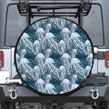 Watercolor Jellyfish Pattern Print Leather Spare Tire Cover
