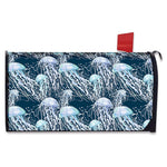 Watercolor Jellyfish Pattern Print Mailbox Cover