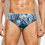 Watercolor Jellyfish Pattern Print Men's Swim Briefs