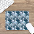 Watercolor Jellyfish Pattern Print Mouse Pad