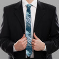 Watercolor Jellyfish Pattern Print Necktie
