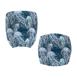 Watercolor Jellyfish Pattern Print Office Chair Cover