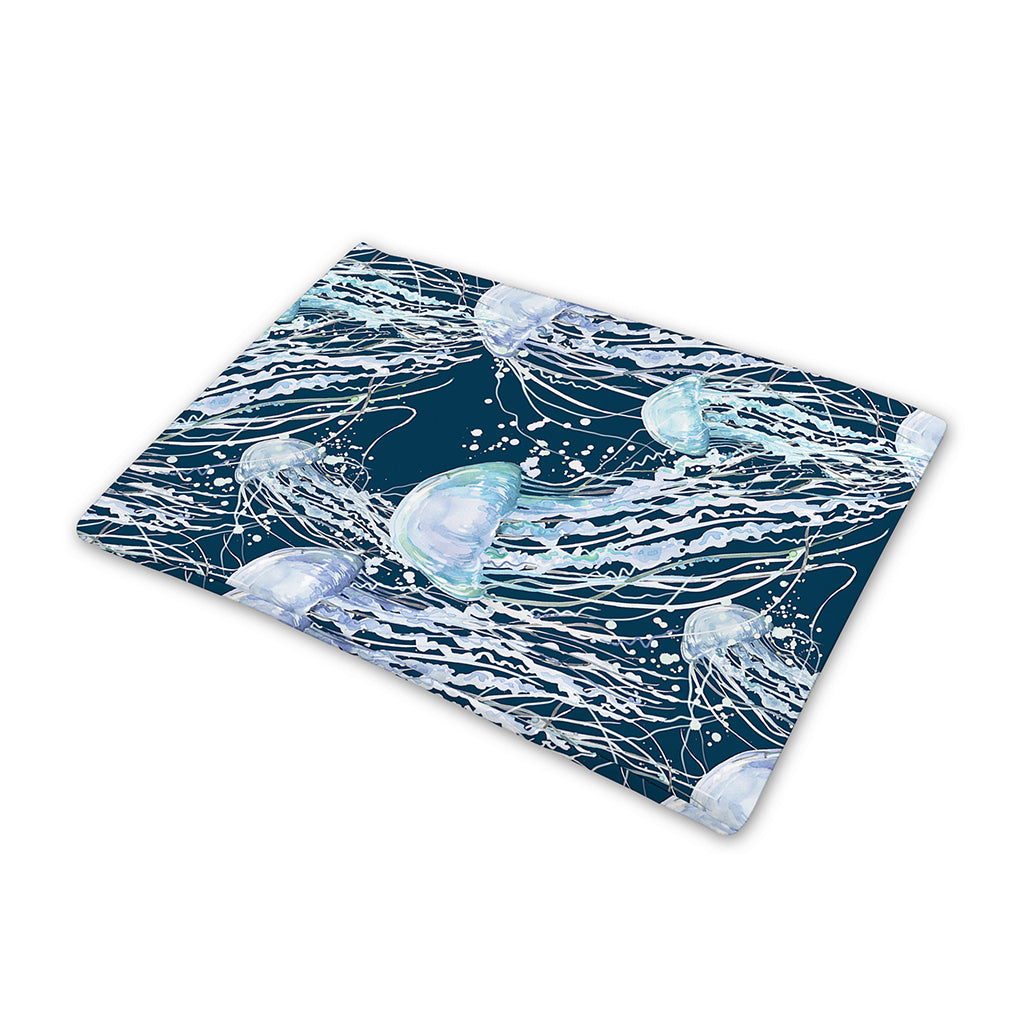 Watercolor Jellyfish Pattern Print Pet Cooling Mat Cover
