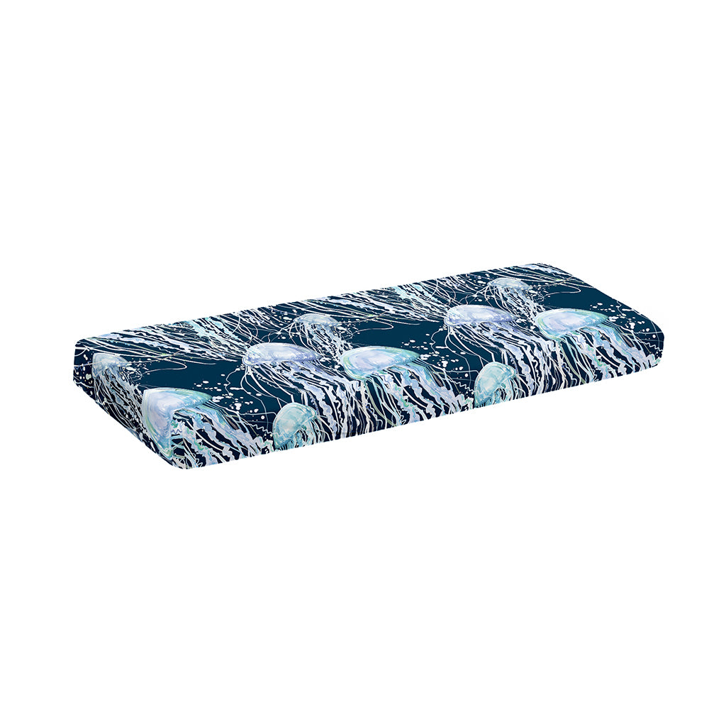 Watercolor Jellyfish Pattern Print Piano Keyboard Cover
