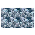 Watercolor Jellyfish Pattern Print Polyester Doormat